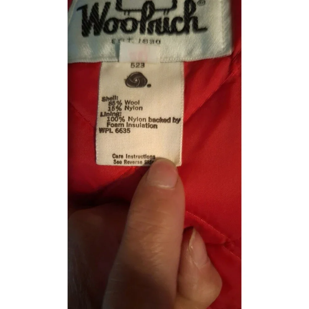 Vintage 70s Woolrich Plaid Flannel Jacket‎ Coat Large Wool Sherpa Lined Workwear